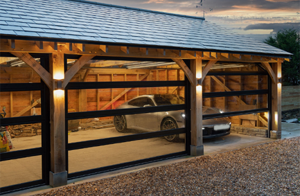 glass sectional garage door 
